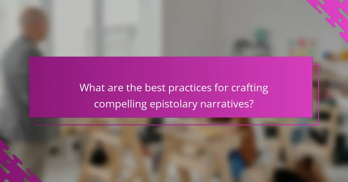 What are the best practices for crafting compelling epistolary narratives?