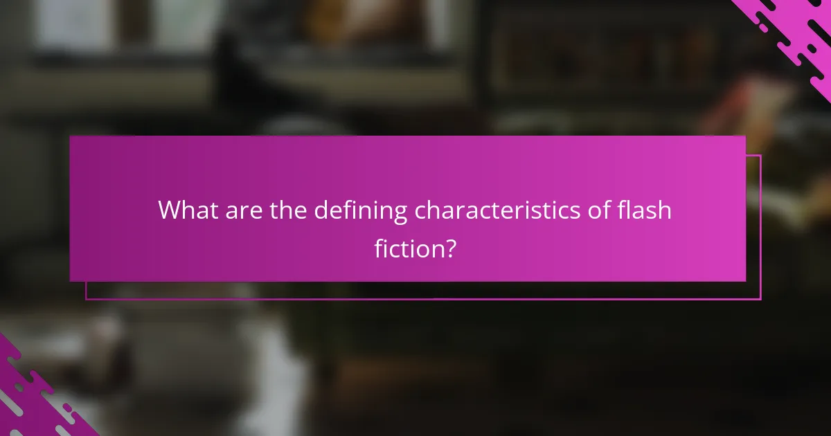 What are the defining characteristics of flash fiction?