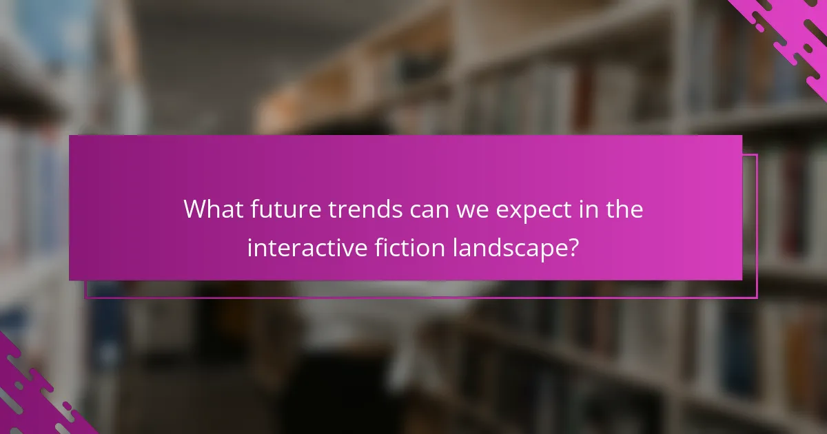 What future trends can we expect in the interactive fiction landscape?