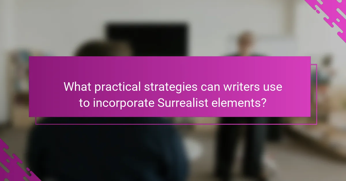 What practical strategies can writers use to incorporate Surrealist elements?